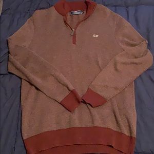 Vineyard Vines maroon quarter zip pullover